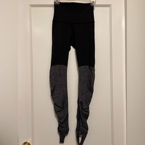 Lululemon full length leggings, black and gray, size 4! They’re a rare find!